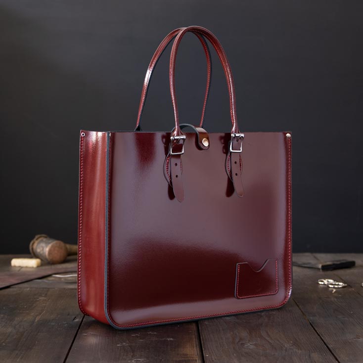 Landscape Leather Tote Bag